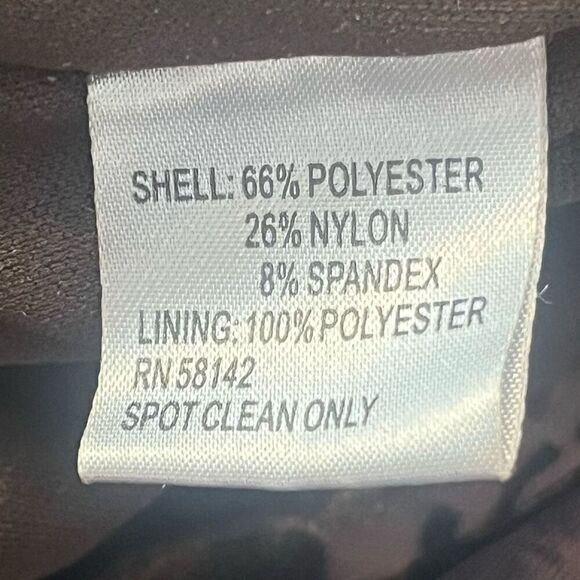 Muse Crushed Velvet Burnout Macramé Fringe On Sleeves 3/4 Sleeve Sheath Dress Sz - Picture 5 of 5